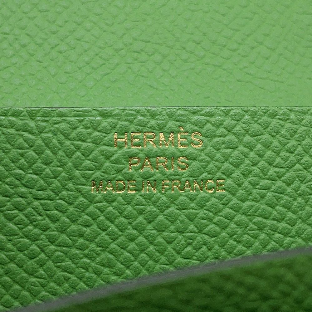 エルメス 長財布 ベアンスフレ ヴェールユッカ/ゴールド金具 エプソン B刻印 財布