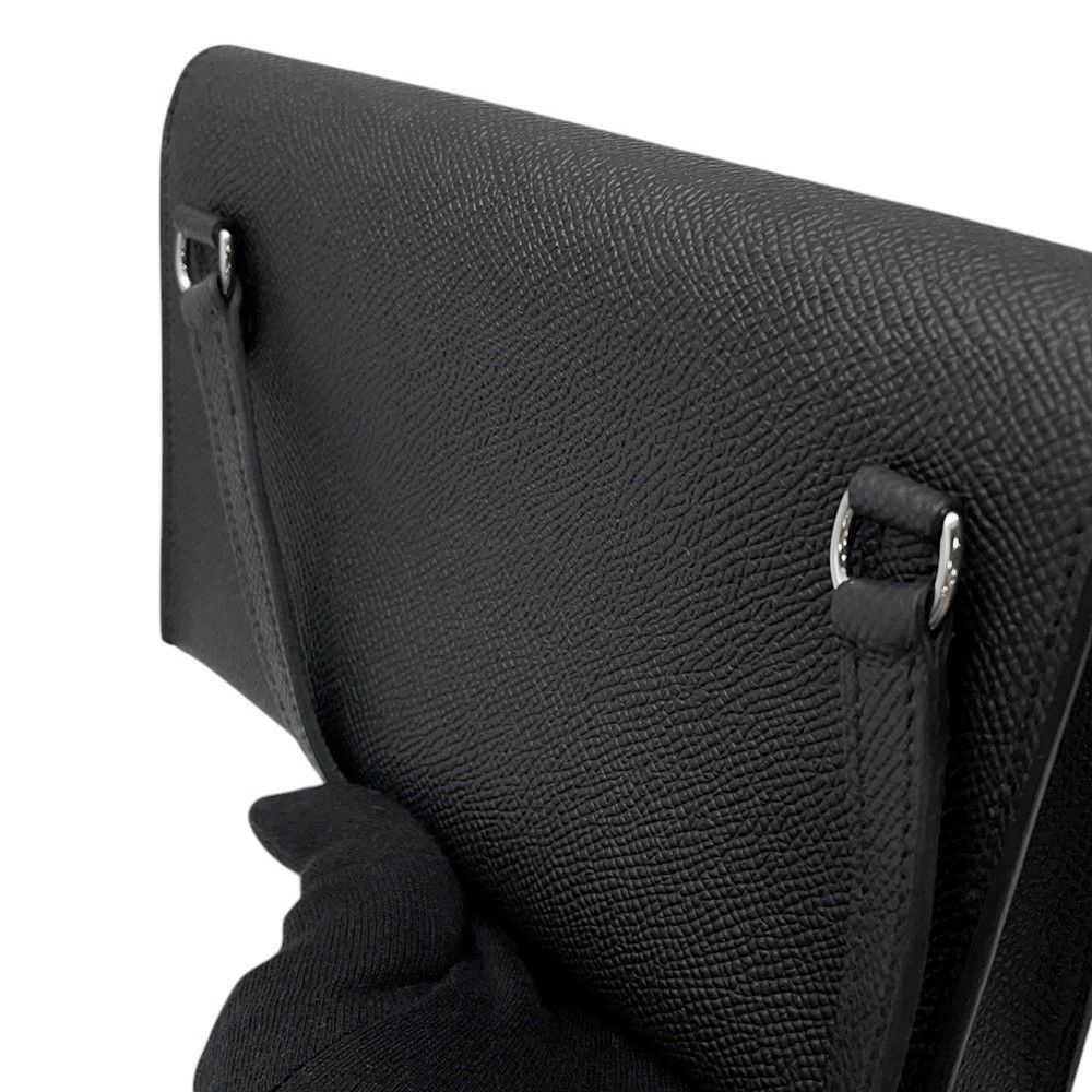 エルメス ショルダーウォレット ナップ トゥーゴー ブラック/シルバー金具 エプソン W刻印 黒