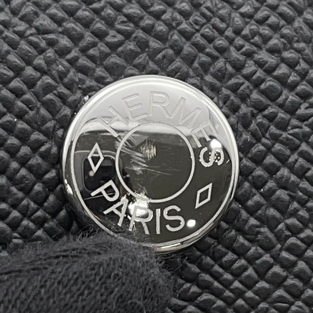 エルメス ショルダーウォレット ナップ トゥーゴー ブラック/シルバー金具 エプソン W刻印 黒