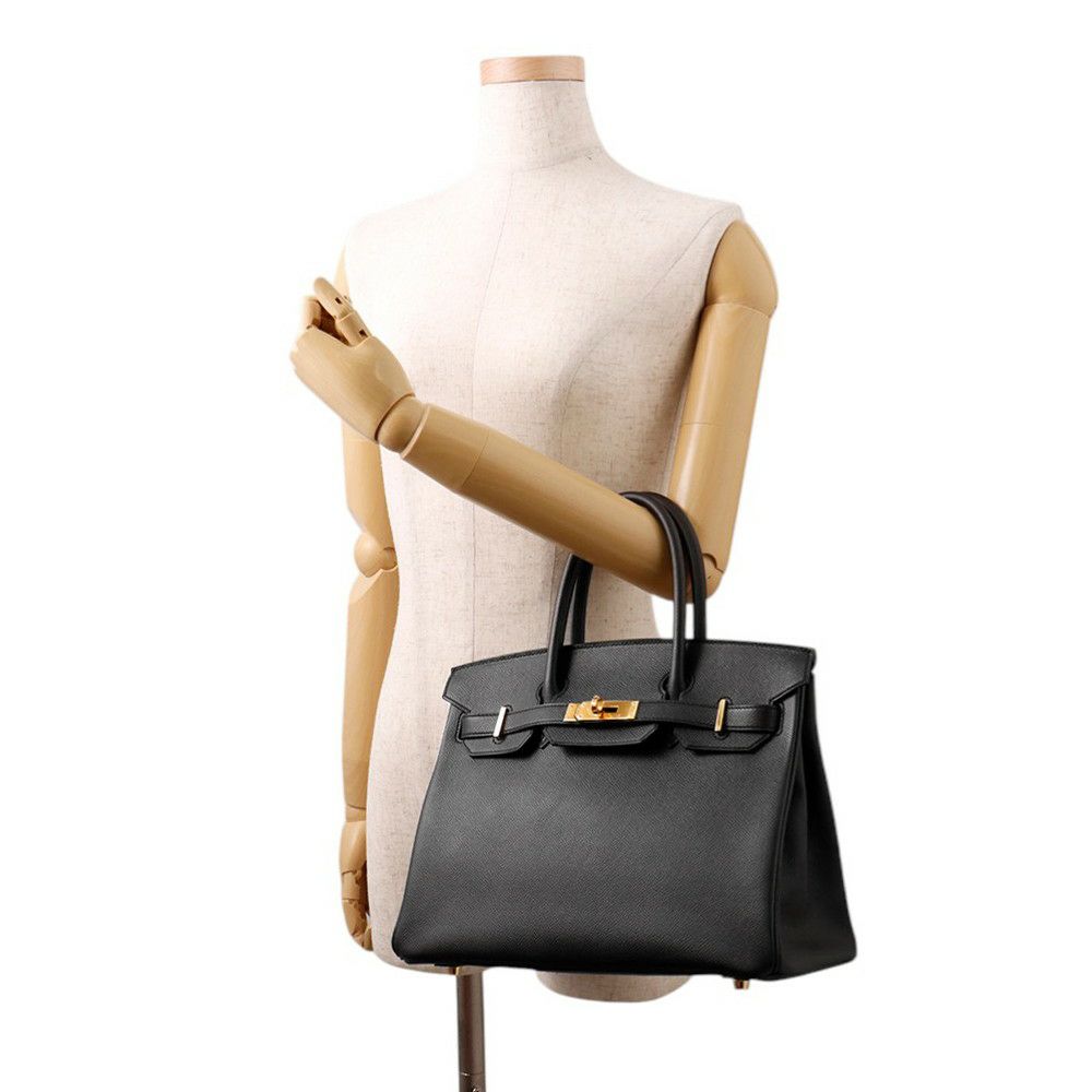 エルメス バーキン30 ブラック/ゴールド金具 エプソン X刻印 HERMES Birkin ハンドバッグ 黒