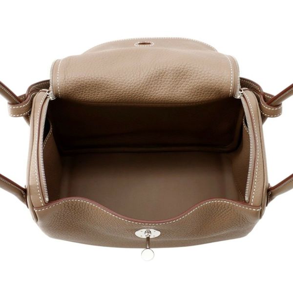 エルメス リンディ26 エトゥープ/シルバー金具 トリヨンクレマンス W刻印 ２wayショルダー