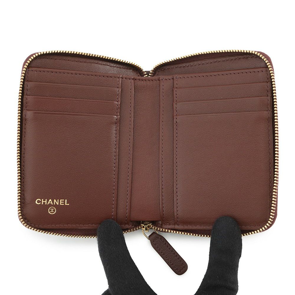 シャネル 二つ折り財布 ココマーク ラウンドジップ コンパクトウォレット  グレインドゴートスキン  AP4918 CHANEL 財布