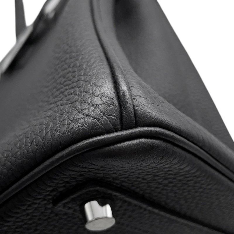 エルメス バーキン30 ブラック/シルバー金具 トゴ U刻印 HERMES Birkin ハンドバッグ 黒