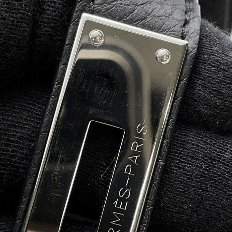 エルメス バーキン30 ブラック/シルバー金具 トゴ U刻印 HERMES Birkin ハンドバッグ 黒