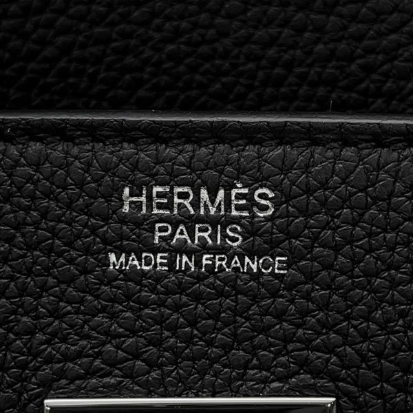エルメス バーキン30 ブラック/シルバー金具 トゴ U刻印 HERMES Birkin ハンドバッグ 黒