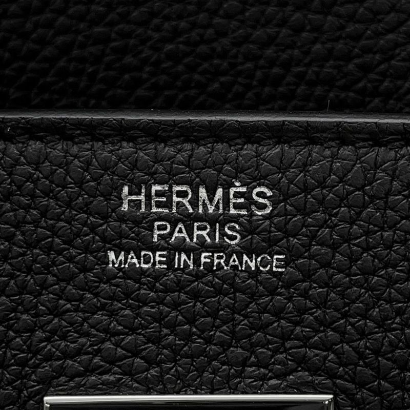 エルメス バーキン30 ブラック/シルバー金具 トゴ U刻印 HERMES Birkin ハンドバッグ 黒