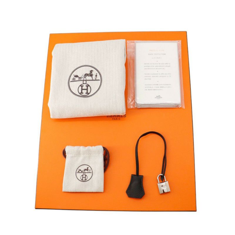 エルメス バーキン30 ブラック/シルバー金具 トゴ U刻印 HERMES Birkin ハンドバッグ 黒