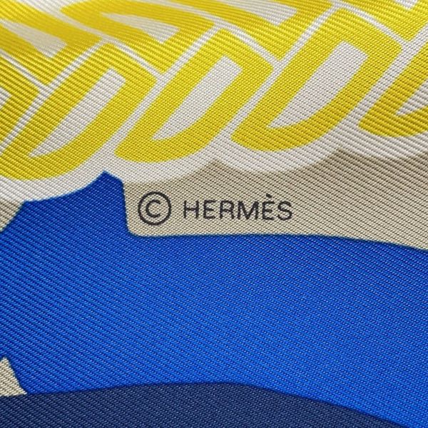 エルメス ストール カレ90 カレジェアン 鐙の幻想 Fantaisie d'Etriers カシミヤ シルク 2024春夏