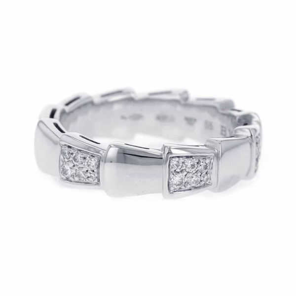 ブルガリ リング ブルガリ セルペンティ ヴァイパー ダイヤモンド K18WGホワイトゴールド リングサイズ55 指輪