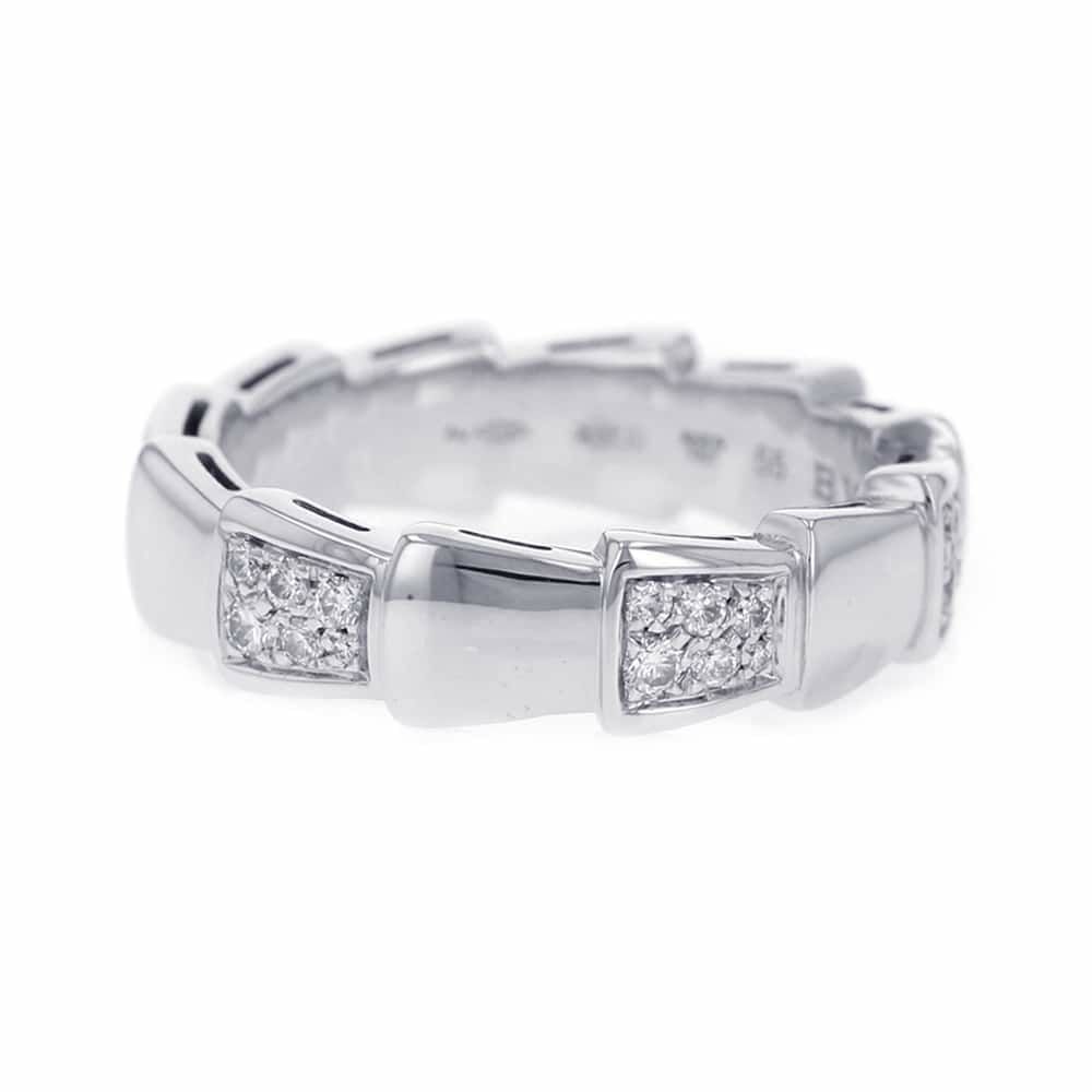 ブルガリ リング ブルガリ セルペンティ ヴァイパー ダイヤモンド K18WGホワイトゴールド リングサイズ55 指輪