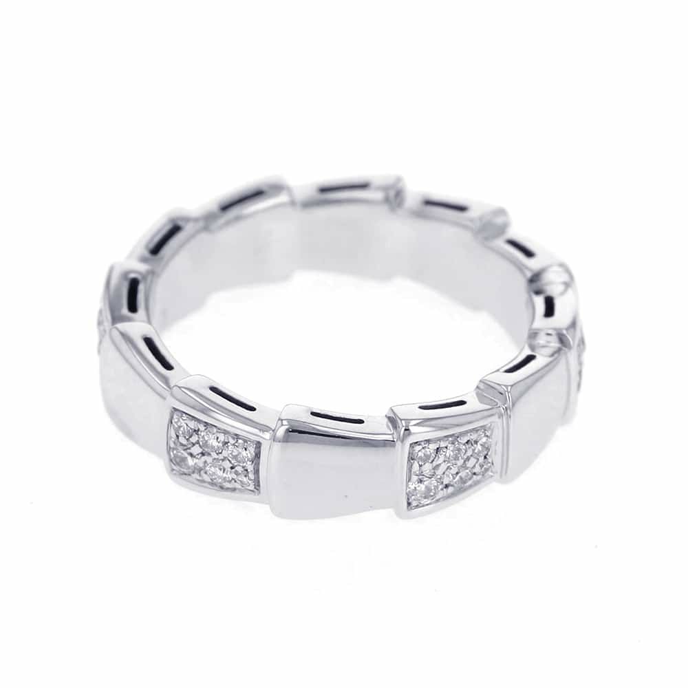 ブルガリ リング ブルガリ セルペンティ ヴァイパー ダイヤモンド K18WGホワイトゴールド リングサイズ55 指輪