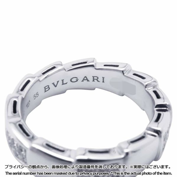 ブルガリ リング ブルガリ セルペンティ ヴァイパー ダイヤモンド K18WGホワイトゴールド リングサイズ55 指輪