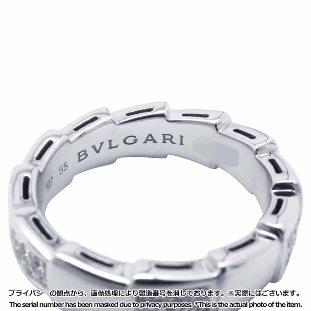ブルガリ リング ブルガリ セルペンティ ヴァイパー ダイヤモンド K18WGホワイトゴールド リングサイズ55 指輪