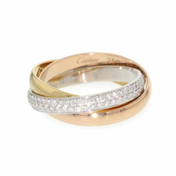 過去最低額！Cartier トリニティ SM【美品】【即日発送可能】 カルティエ リング トリニティSM リング セミパヴェ ダイヤモンド