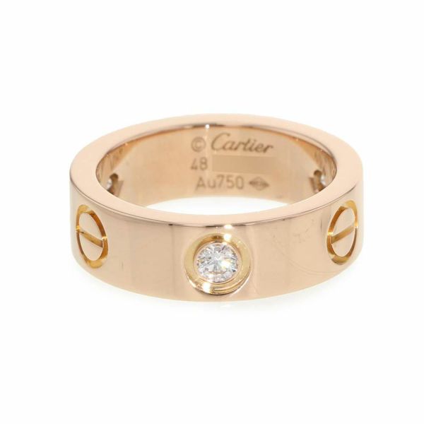 カルティエ リング Love リング クラシックモデル ダイヤ 3P 計0.22ct K18PG サイズ48 B4087548/B4087500 Cartier 指輪 ラブリング