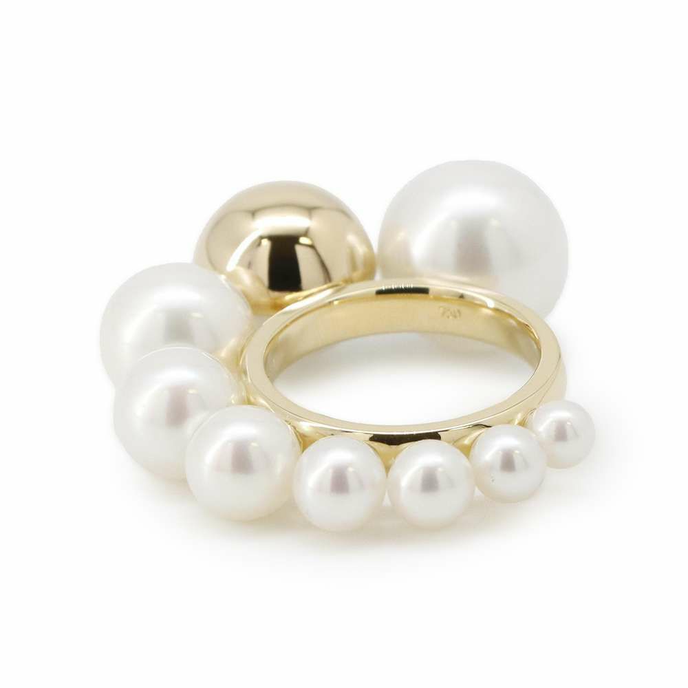 タサキ リング シェル リング 淡水真珠 18KYGイエローゴールド サイズ約7号 RC-4548-18KYG TASAKI 指輪 パール ジュエリー