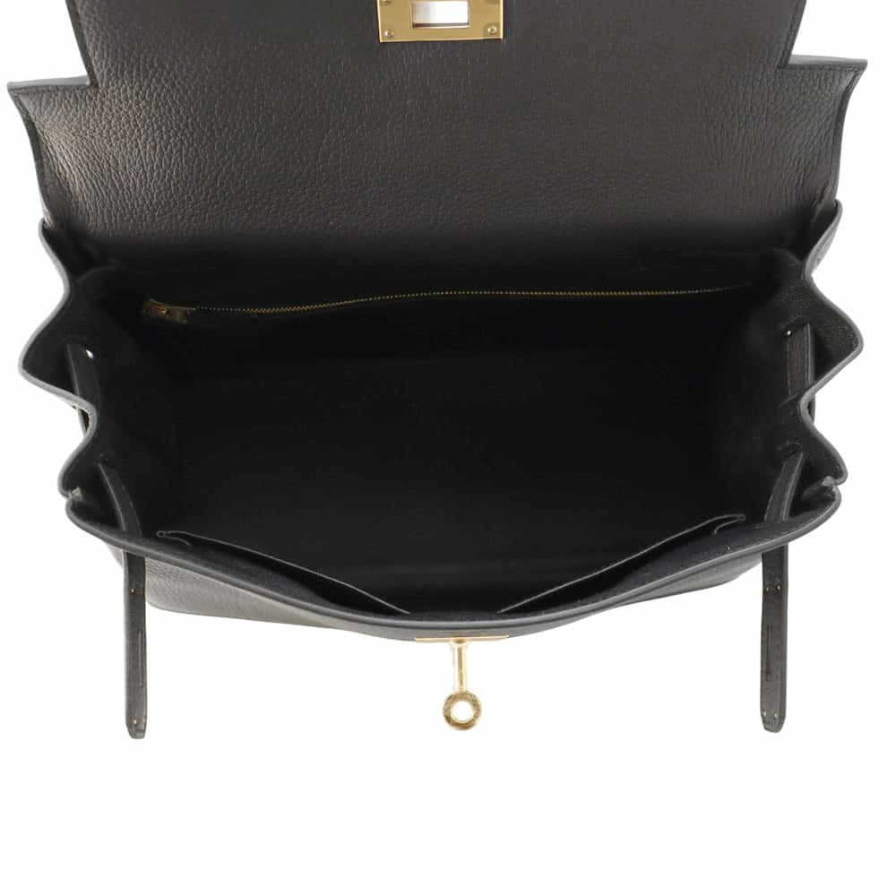 エルメス ハンドバッグ ケリー28 内縫い キャバン/ゴールド金具 トゴ W刻印 HERMES 2wayショルダー