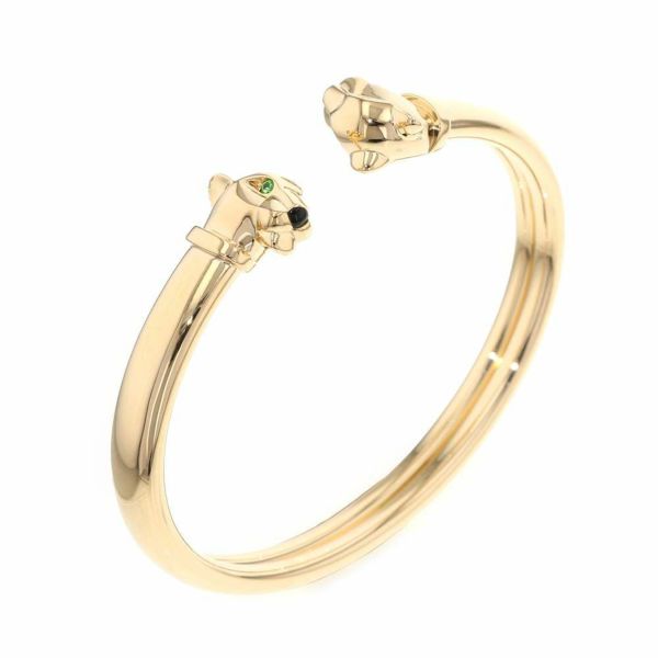 カルティエ ブレスレット パンテール ツァボライト オニキス K18YGイエローゴールド サイズ16