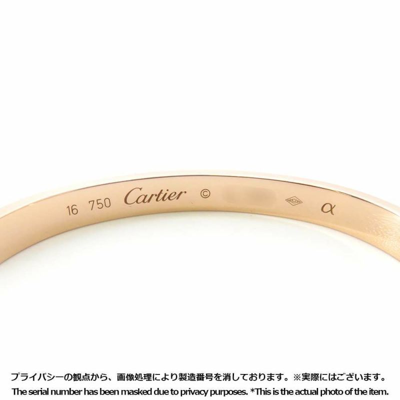 カルティエ ブレスレット ラブブレス K18PGピンクゴールド サイズ16 B60356 Cartier LOVEブレスレット バングル ジュエリー