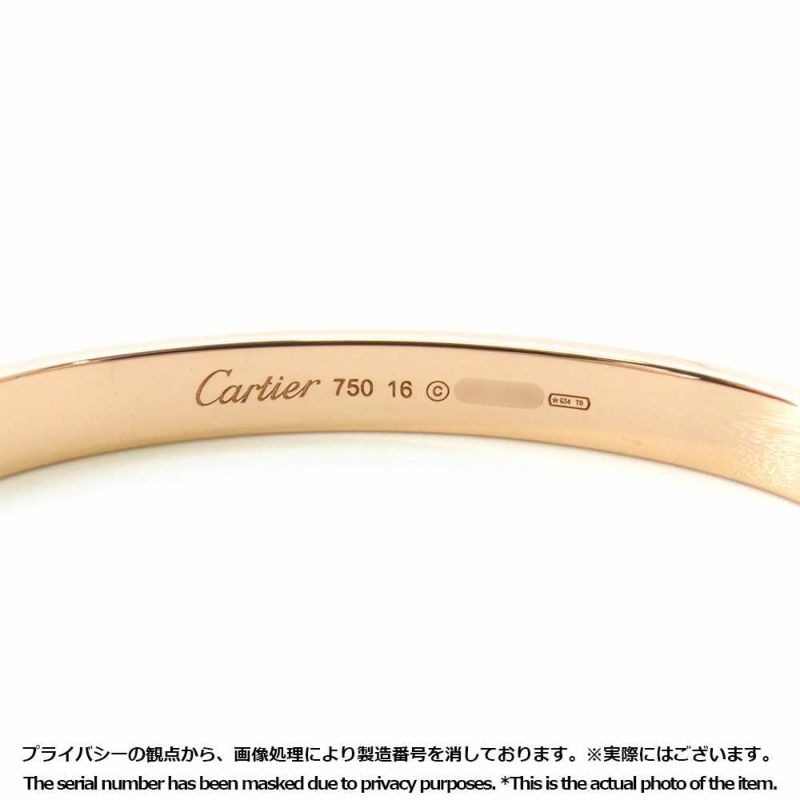 カルティエ ブレスレット ラブブレス K18PGピンクゴールド サイズ16 B60356 Cartier LOVEブレスレット バングル ジュエリー