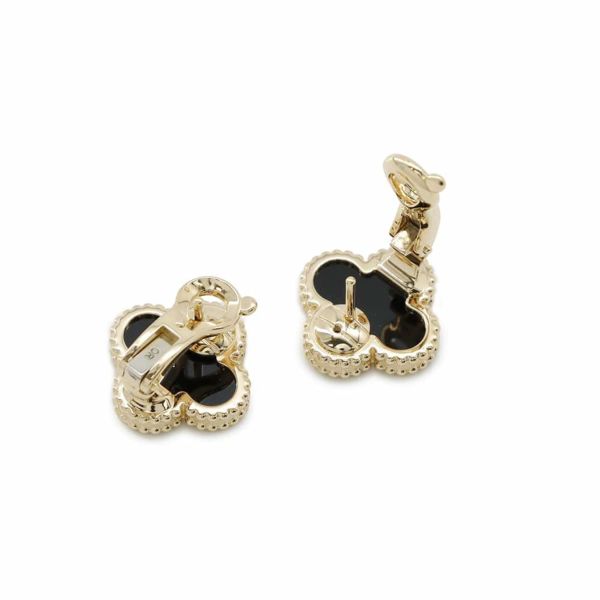 ヴァンクリーフ&アーペル ピアス ヴィンテージ アルハンブラ イヤリング オニキス K18YGイエローゴールド VCARA44200