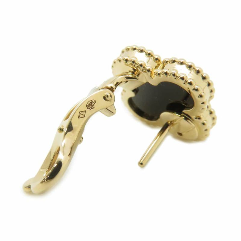 ヴァンクリーフ&アーペル ピアス ヴィンテージ アルハンブラ イヤリング オニキス K18YGイエローゴールド VCARA44200