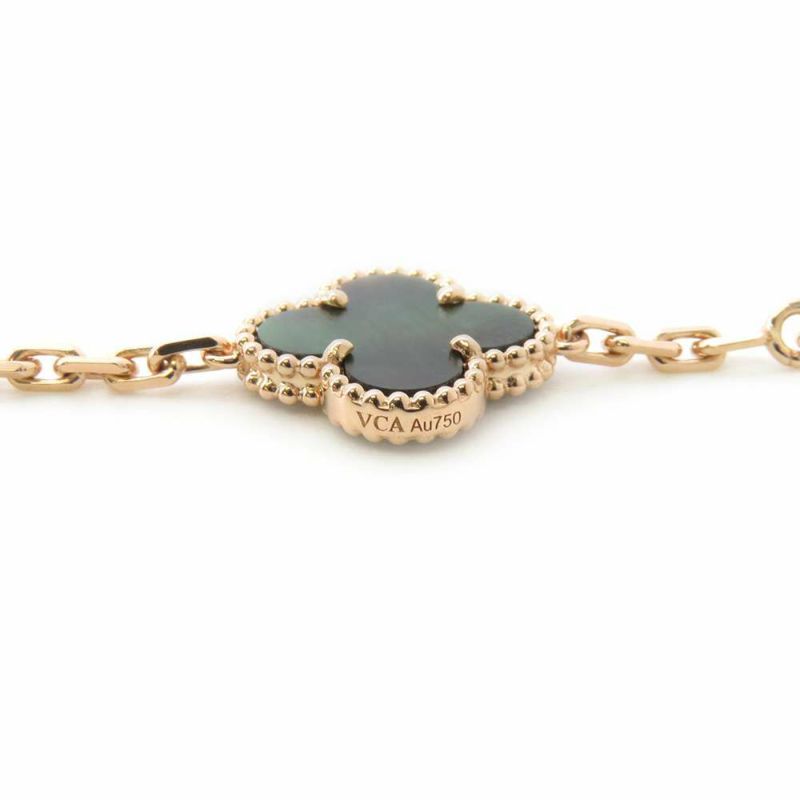 ヴァンクリ ネックレス ヴィンテージ アルハンブラ ロング 20モチーフ グレーマザーオブパール ダイヤ VCARP2R000