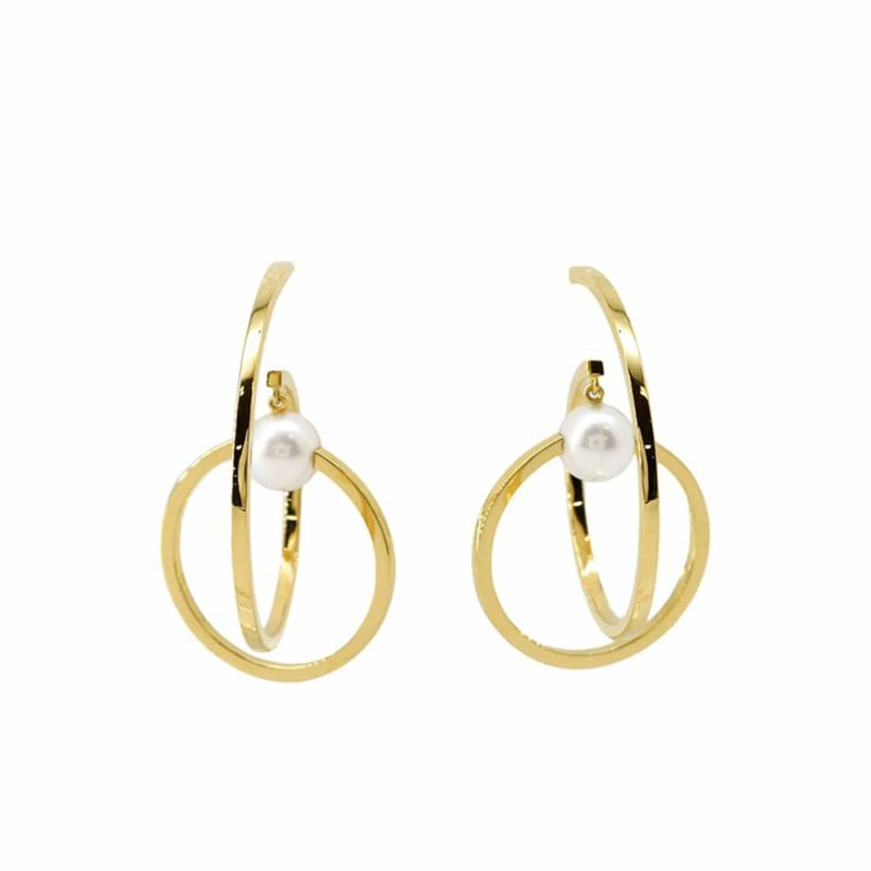 タサキ ピアス キネティック イヤリング K18YGイエローゴールド あこや真珠 E-4144