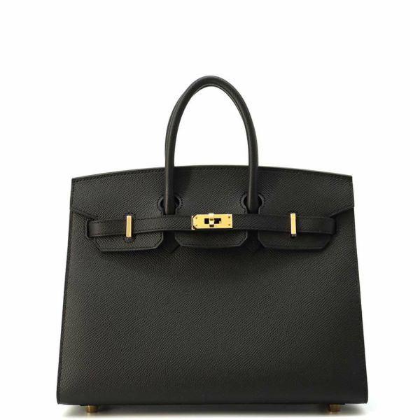 エルメス バーキン25 セリエ ブラック/ゴールド金具 エプソン B刻印 HERMES Birkin ハンドバッグ 黒