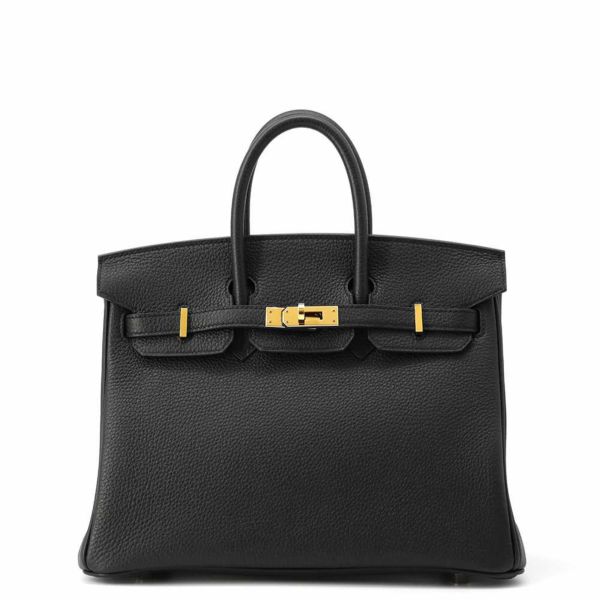 エルメス バーキン25 ブラック/ゴールド金具 トゴ A刻印 HERMES Birkin ハンドバッグ 黒