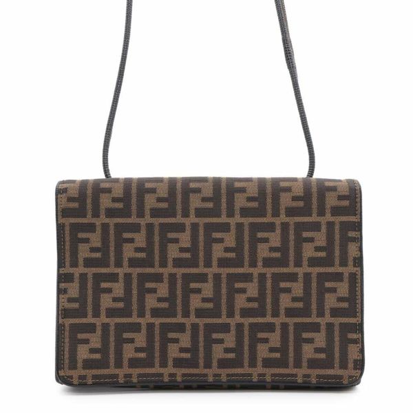 フェンディ ショルダーバッグ ズッカ キャンバス レザー FENDI バッグ 黒