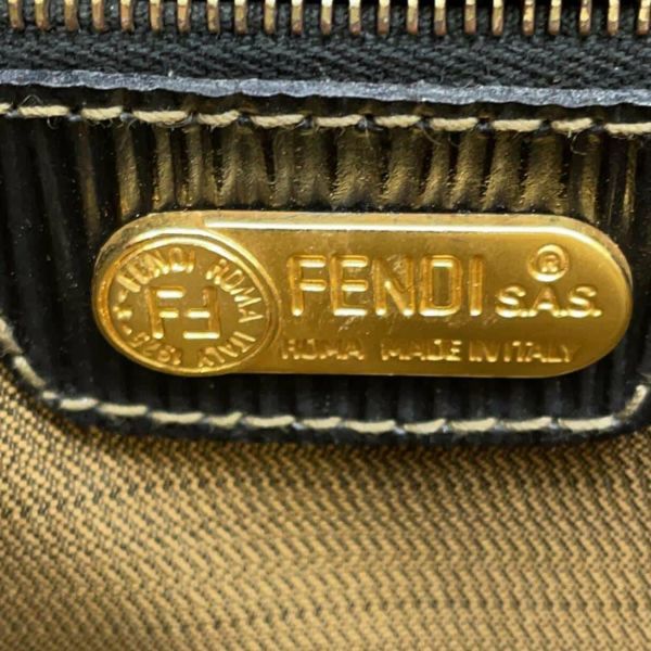 フェンディ ショルダーバッグ ズッカ キャンバス レザー FENDI バッグ 黒