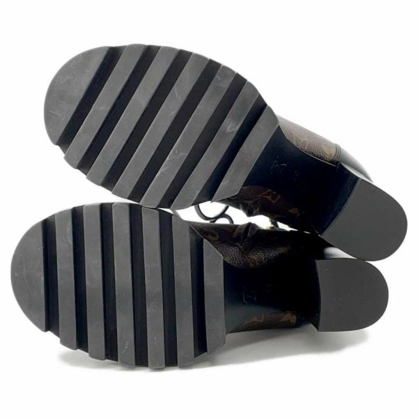 ルイヴィトン スタートレイル ラインアンクルブーツ パテントモノグラム・キャンバス カーフレザー レディースサイズ36 1A2Y7W 黒