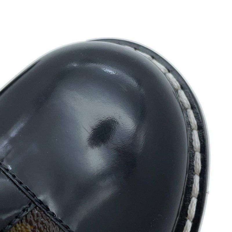 ルイヴィトン スタートレイル ラインアンクルブーツ パテントモノグラム・キャンバス カーフレザー レディースサイズ36 1A2Y7W 黒