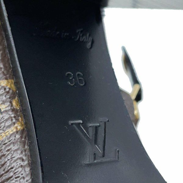 ルイヴィトン スタートレイル ラインアンクルブーツ パテントモノグラム・キャンバス カーフレザー レディースサイズ36 1A2Y7W 黒