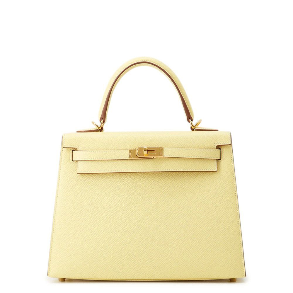 エルメス ハンドバッグ ケリー25 外縫い ジョーヌプッサン/ゴールド金具 エプソン Z刻印 ２wayショルダー