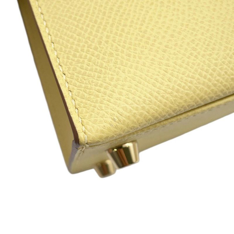 エルメス ハンドバッグ ケリー25 外縫い ジョーヌプッサン/ゴールド金具 エプソン Z刻印 ２wayショルダー