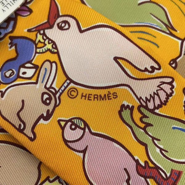 ファッション小物エルメス スカーフ ツイリー 千と一のウサギ Mille et Un Lapins HERMES シルクツイル 2023秋冬