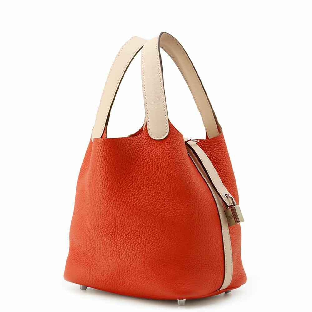 エルメス ピコタンロックPM タッチ ルージュトマト/ローズエグランタイン/シルバー金具 トリヨンクレマンス X刻印