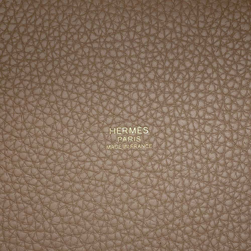 エルメス ハンドバッグ ピコタンロックPM エトゥープ/ゴールド金具 トリヨンクレマンス Z刻印