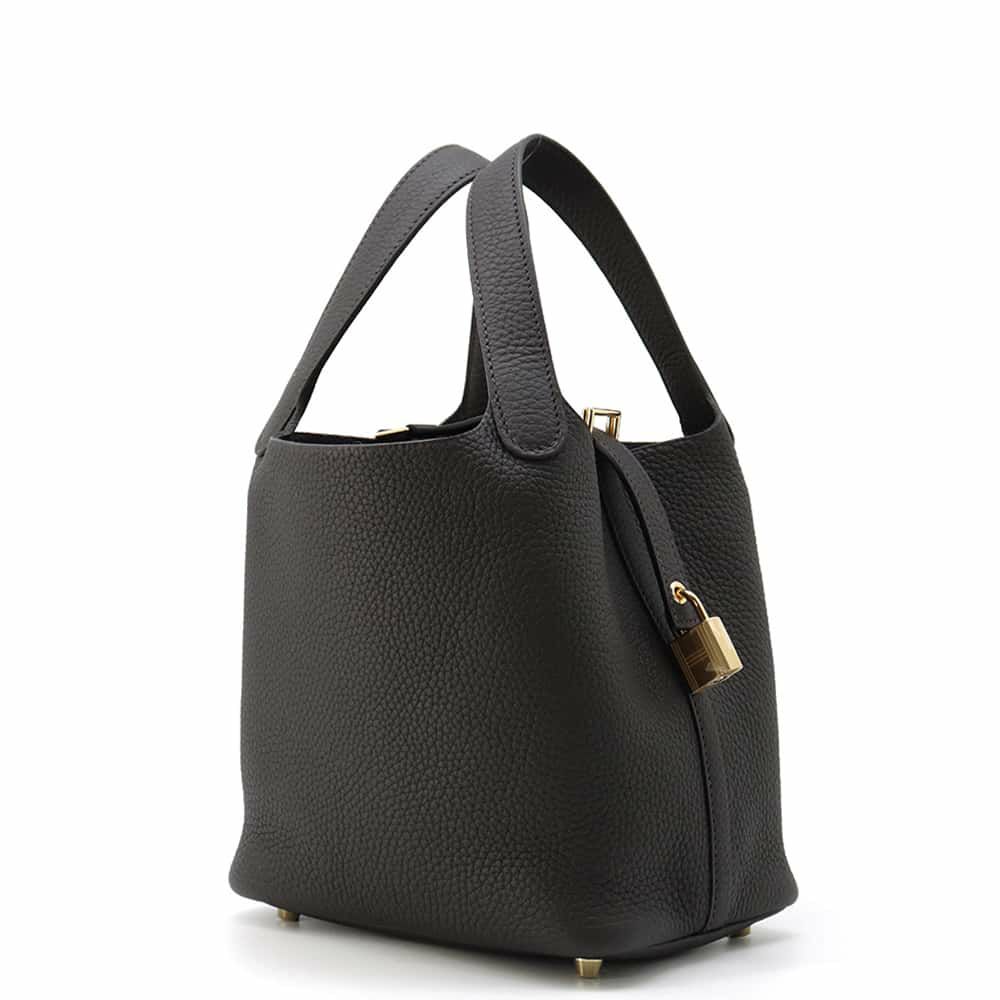 エルメス ハンドバッグ ピコタンロックPM プルノワール/ゴールド金具 トリヨンクレマンス W刻印