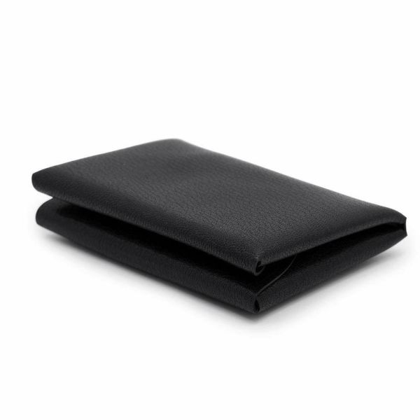 エルメス コインケース カルヴィ デュオ ブラック/シルバー金具 シェブルシャムキラ B刻印 黒