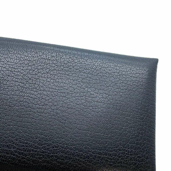 エルメス コインケース カルヴィ デュオ ブラック/シルバー金具 シェブルシャムキラ B刻印 黒