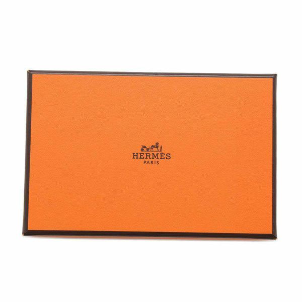 エルメス コインケース カルヴィ デュオ ブラック/シルバー金具 シェブルシャムキラ B刻印 黒