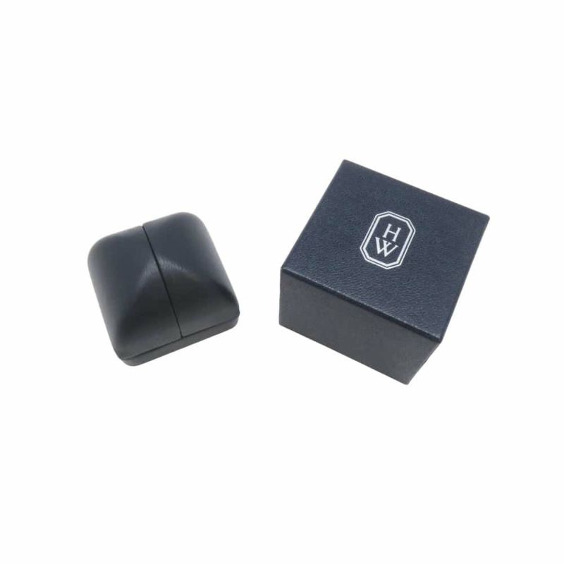 ハリーウィンストン リング HWロゴ バンドリング ダイヤモンド K18WGホワイトゴールド サイズ約12号 指輪