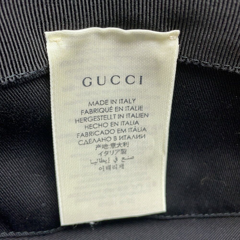 グッチ ハット GGサイケデリック フェドラハット サイズL 604781 GUCCI 帽子 黒