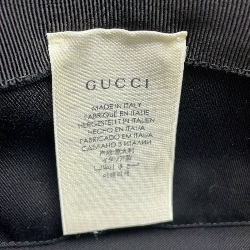 グッチ ハット GGサイケデリック フェドラハット サイズL 604781 GUCCI 帽子 黒