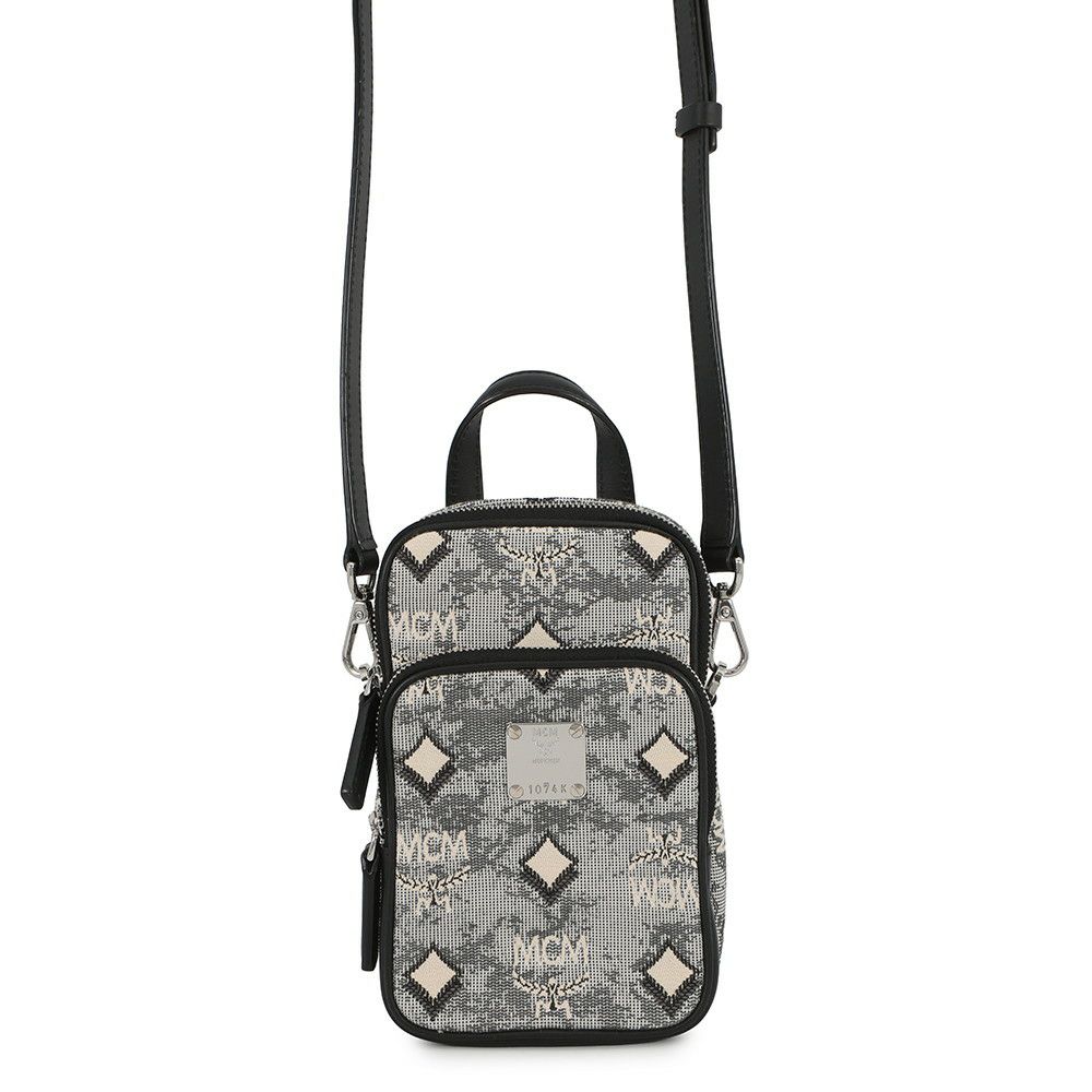 エムシーエム ショルダーバッグ ヴィンテージジャカード フォンケース MMRBATQ02EG001 MCM ポシェット 黒