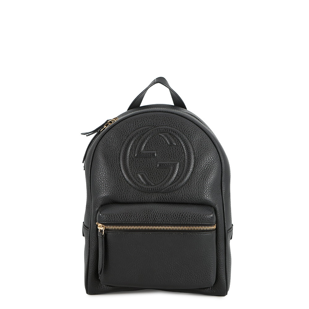 グッチ リュック レザー ソーホー インターロッキングG バックパック 536192 GUCCI バッグ チェーンショルダー 黒