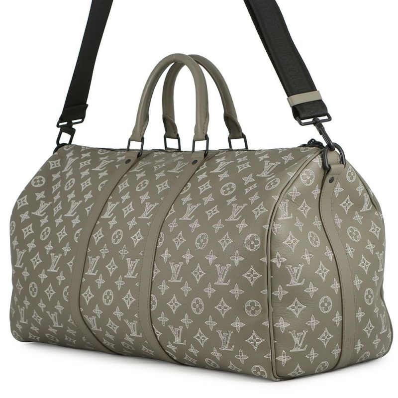 ルイヴィトン ボストンバッグ モノグラム・シャドウ キーポル・バンドリエール50 M12504 2wayショルダーバッグ